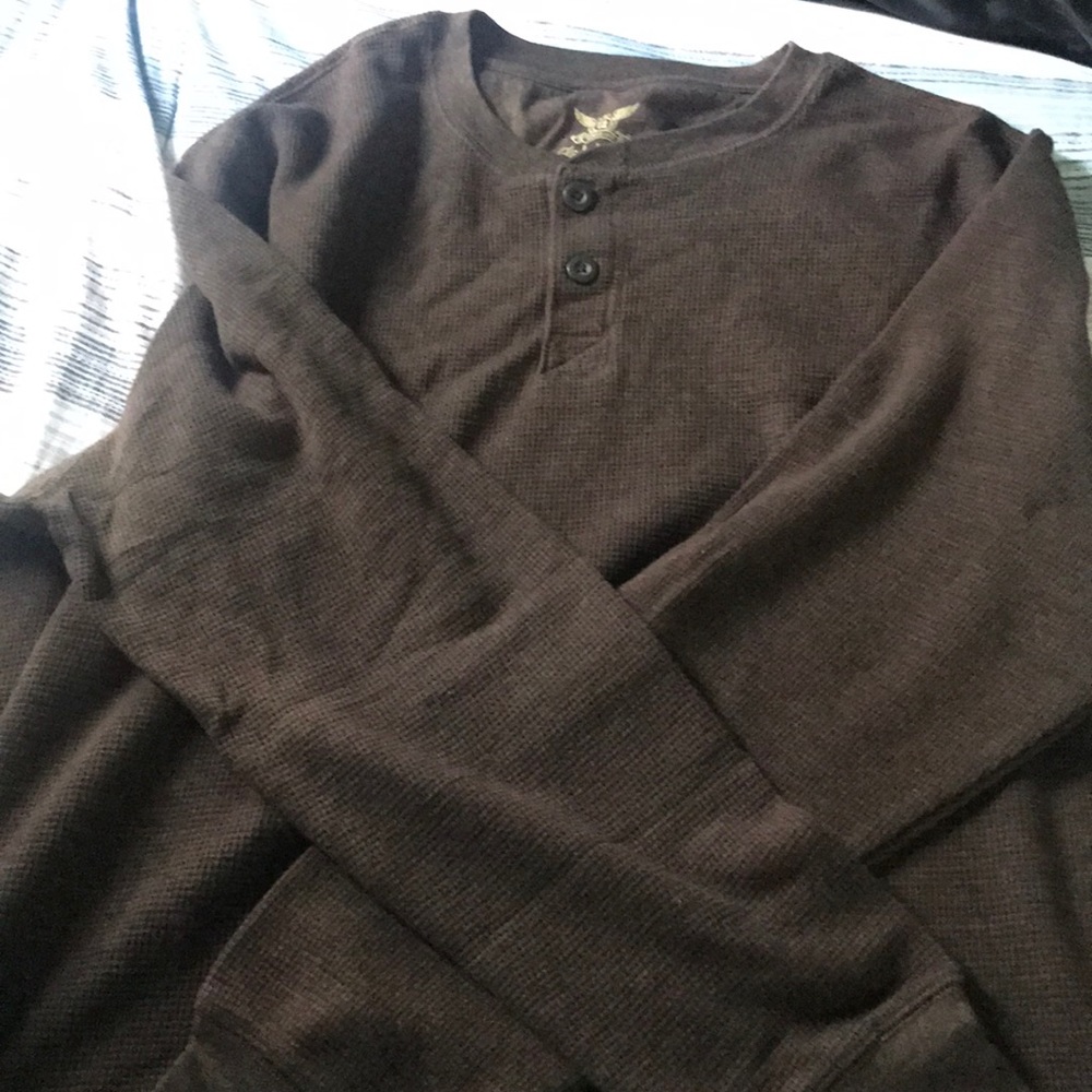 Faded Glory Brown Thermal Long Sleeve